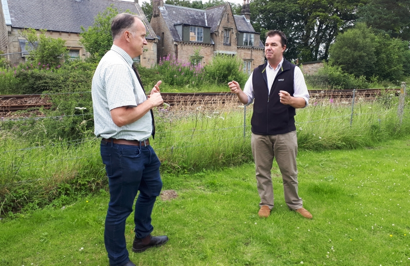 Guy Opperman MP with Neil Hudson MP at Gilsland during a visit last summer.