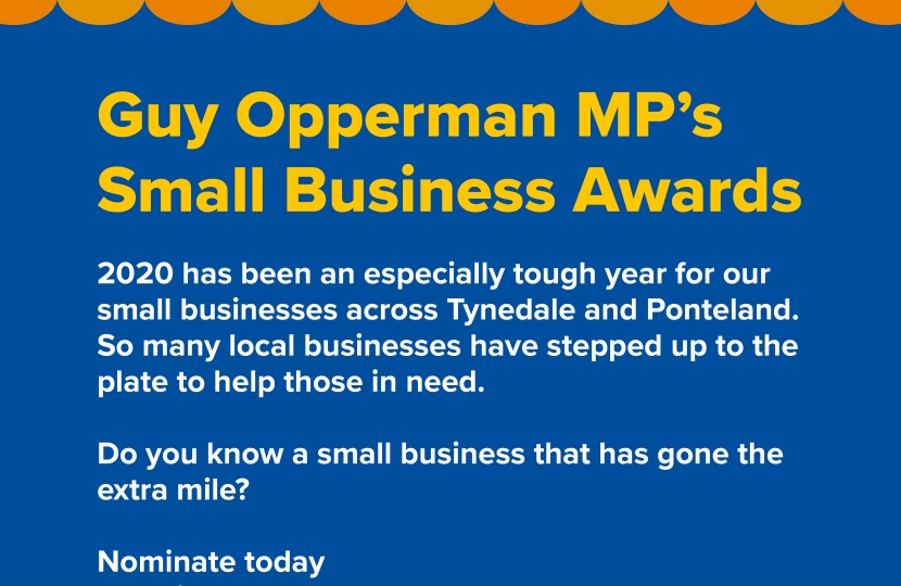 Graphic promoting Guy’s Small Business Awards