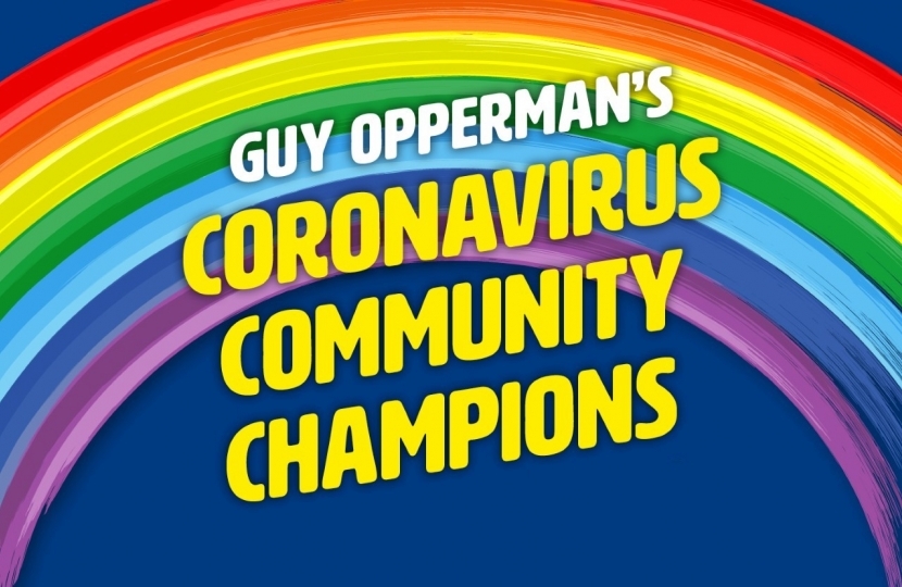 Graphic to promote Coronavirus Community Champion Awards
