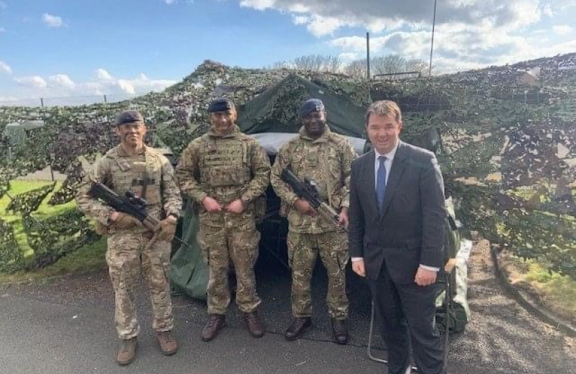 Guy Opperman and members of the Armed Forces