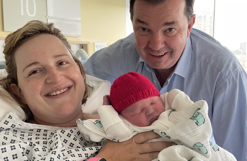 Guy Opperman and Wife with newborn